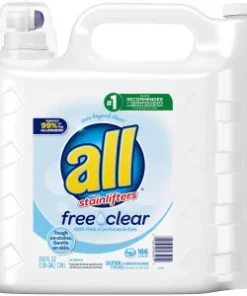 all Liquid Laundry Detergent Free Clear for Sensitive Skin (250 oz.,166 loads)