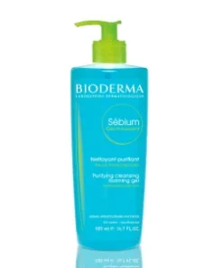 Bioderma – Sébium Cleansing and Makeup Removing Foaming Gel for Combination to Oily Skin – 16.7 fl.oz.