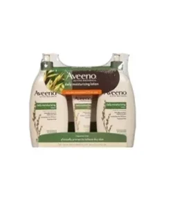 Aveeno Daily Moisturizing Lotion (18 Fluid Ounce, 2 Pack with 2.5 Ounce Tube)