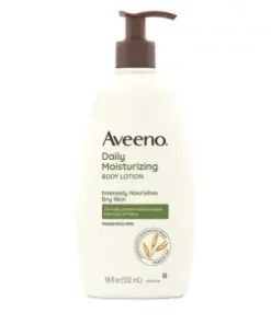 Aveeno Daily Moisturizing Body Lotion with Soothing Oat and Rich Emollients to Nourish Dry Skin, Fragrance-Free, 18 fl. oz 18 Fl